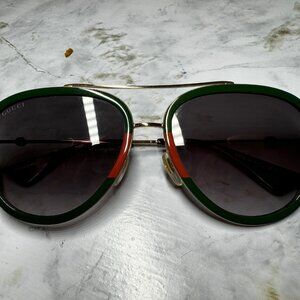 Gucci Aviator metal sunglasses